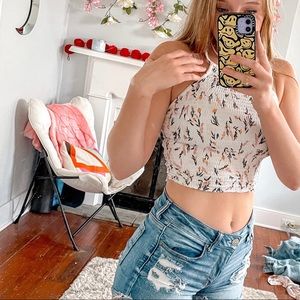 Cropped, scrunched material Garage top